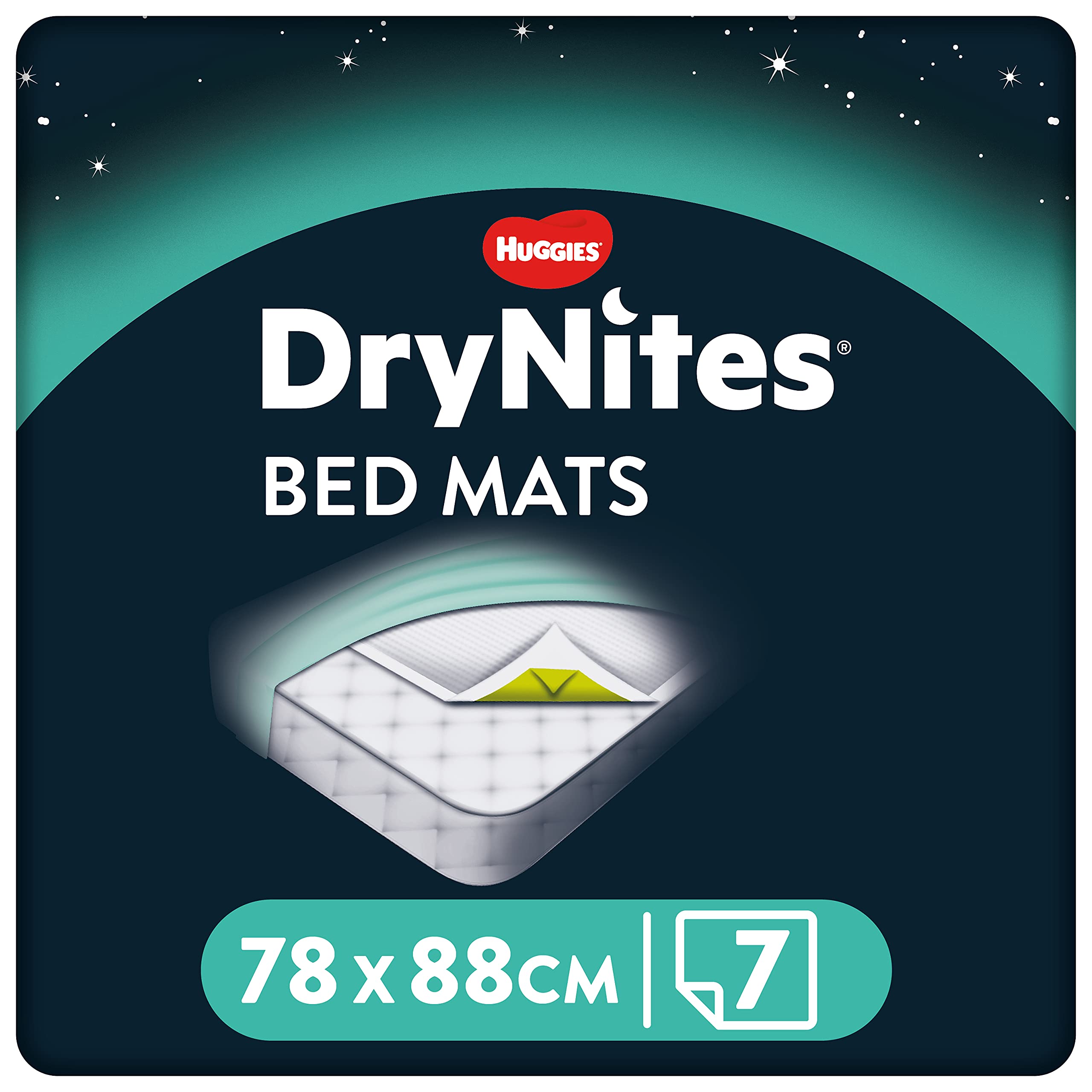 HUGGIES DryNites, Bed Mats - 28 x Mats - Disposable Bed Mats for Children and Teens