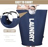 DOKEHOM 90L Large Collapsible Laundry Basket Freestanding Dark Blue view 4