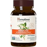Himalaya MindCare - Nootropic Herbal Brain Supplements for Memory and Focus Support - Vegan, Non-GMO, Gluten Free, 1170 mg, 60 Capsules