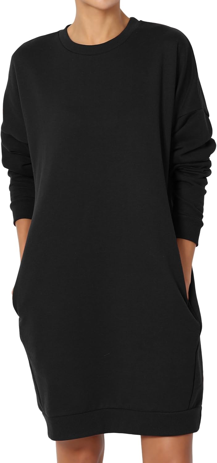 v neck sweatshirt dress