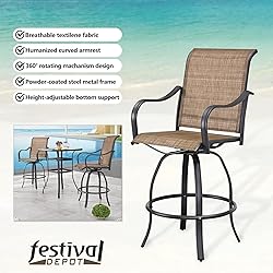 Festival Depot 6pcs Patio Dining Set Bar Height