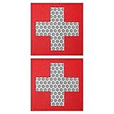ZESION 2Pcs Reflective MEDIC Patches,Medical Red