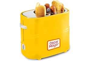 Oscar Mayer 2 Slot Hot Dog and Bun Toaster with Mini Tongs, Hot Dog Toaster Works with Chicken, Turkey, Veggie Links, Sausage