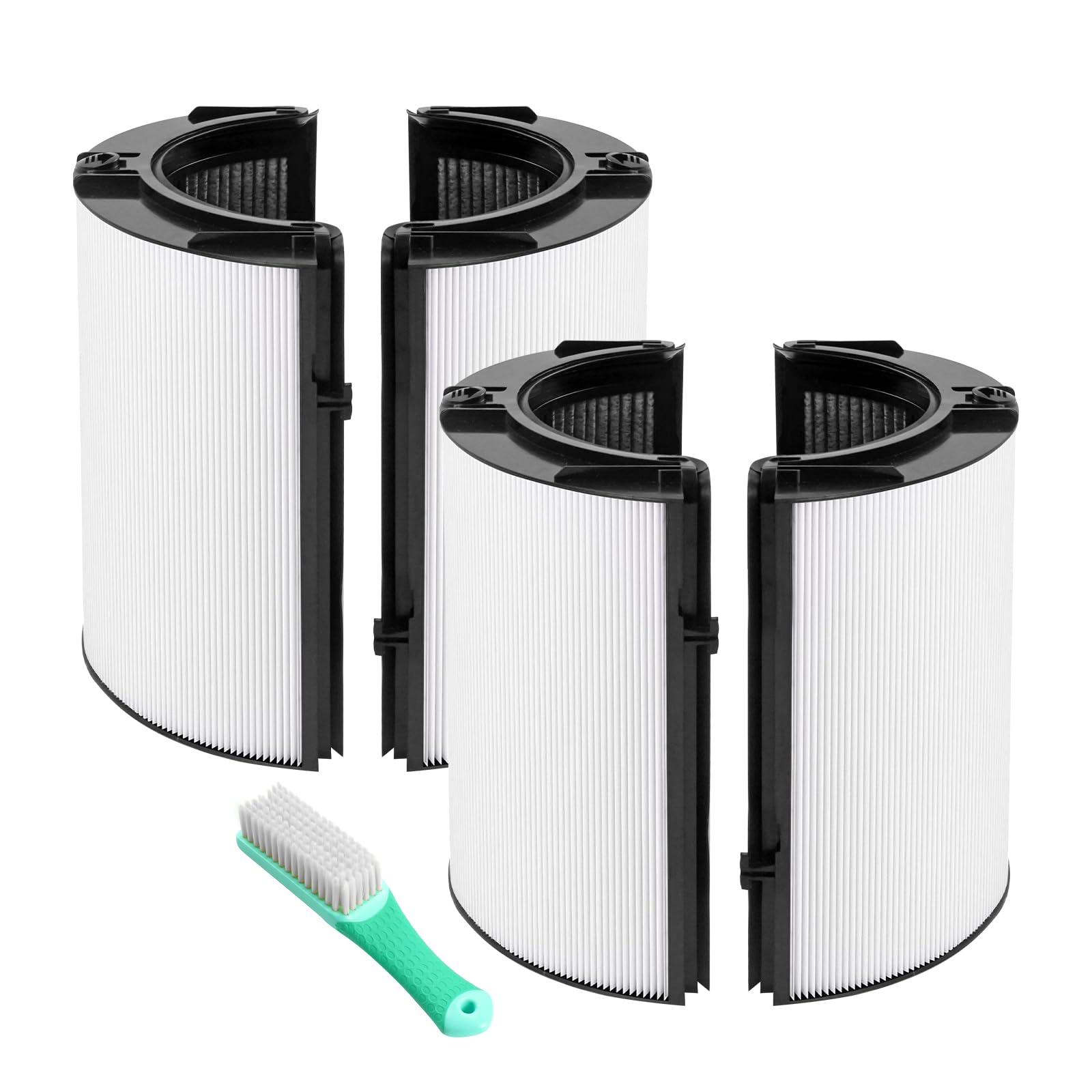 Photo 1 of 360° Combi Glass Efficient and Activated Carbon Filter Fit For Dyson TP07 HP07 TP10 HP10 TP06 HP06 TP04 HP04 PH01 PH02 PH03 PH04 TP09 HP09 Air Purifier, 2-in-1 Replacement Filter, 2 Pack