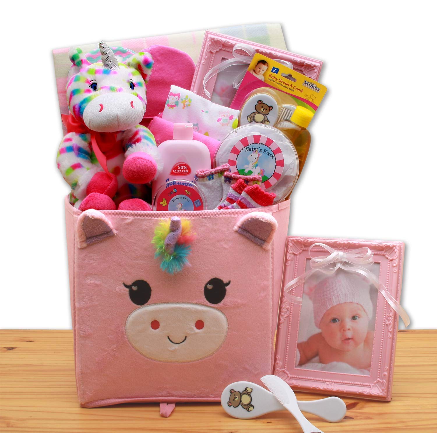 unicorn baby gift basket