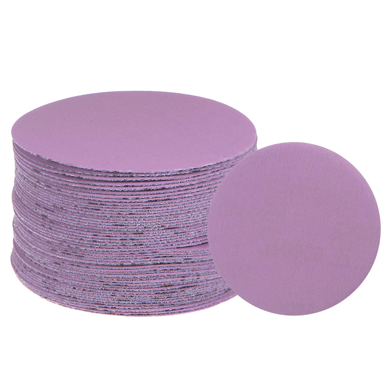 uxcell 50pcs 5000 Grit Purple Sanding Discs 3 Inch Hook and Loop Aluminum Oxide Orbital Sanding Pads Paper Wet Dry Polish for Metal Woodworking Drywall