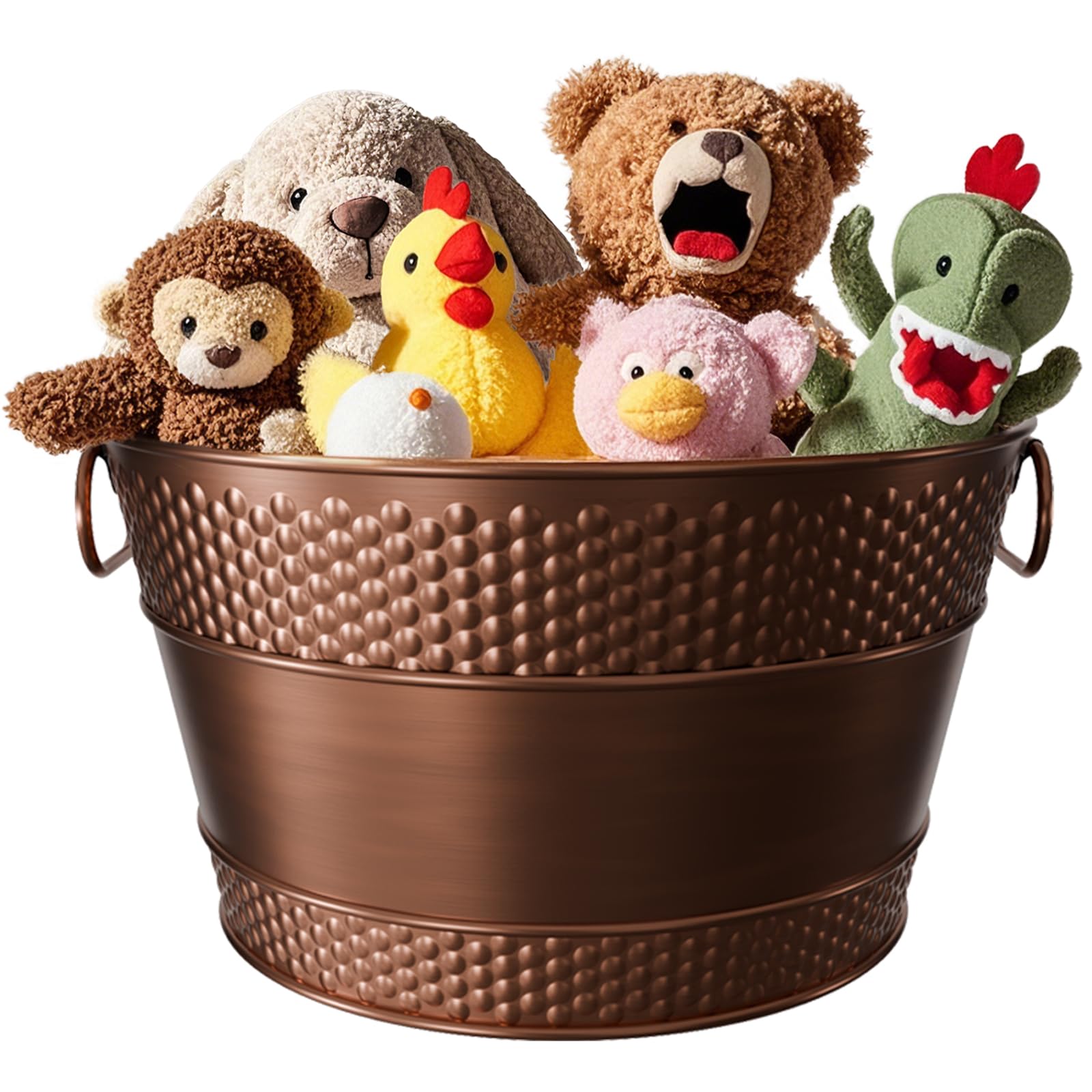 Photo 1 of Indestructible Metal Dog Toy Bin: Pet Toy Box Storage Basket for Living Room Area, Beautiful Design and Perfect Size 15-Quart?1 Pack?