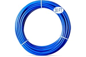 PURENAT 30FT 1/4 Inch O.D.RO Water Tubing,NSF Certified Pipe for RO(Reverse Osmosis) Water Purifier Filter System,BPA free Flexible Plastic Hose(blue)