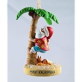 Cape Shore ChriBeachy Santa Climbing Coconut Palm Tree Christmas Holiday Ornament