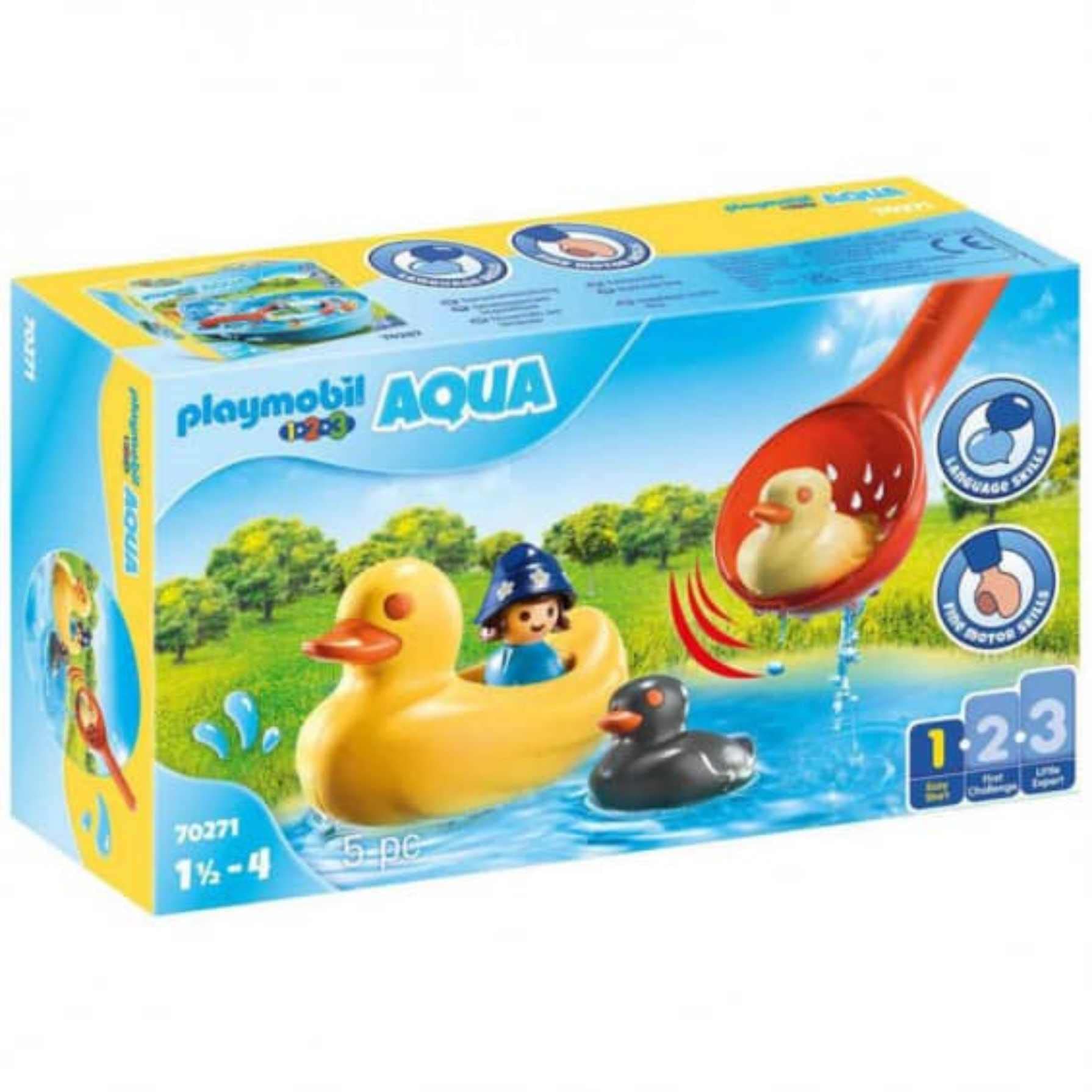Playmobil 1.2.3 AQUA 70271 Duck Family for 18+ Months