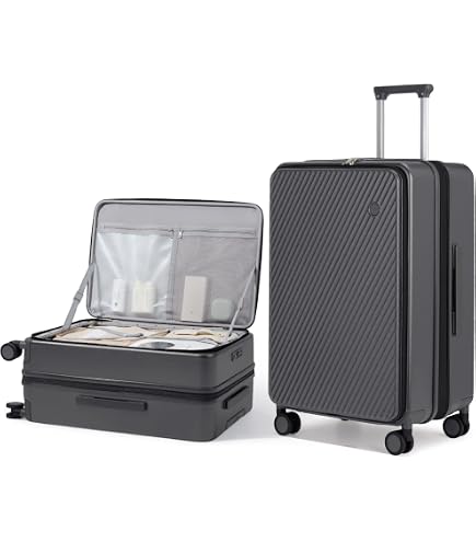Amazon.com: mixi Checked Luggage Wide Handle Luxury Design Rolling