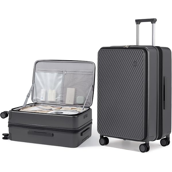 Amazon.com | mixi Checked Luggage with Cup Phone Holder Hard Shell