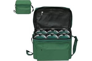 MEFUN Upgraded 1LB Propane Tank Storage Bag Holds 6 Pcs Gas Tank 16 OZ, Portable Refillable Small Camping Propane Gas Bottle Canister Case with Padding for Outdoor Camping, Cooking, Travel and Picnic