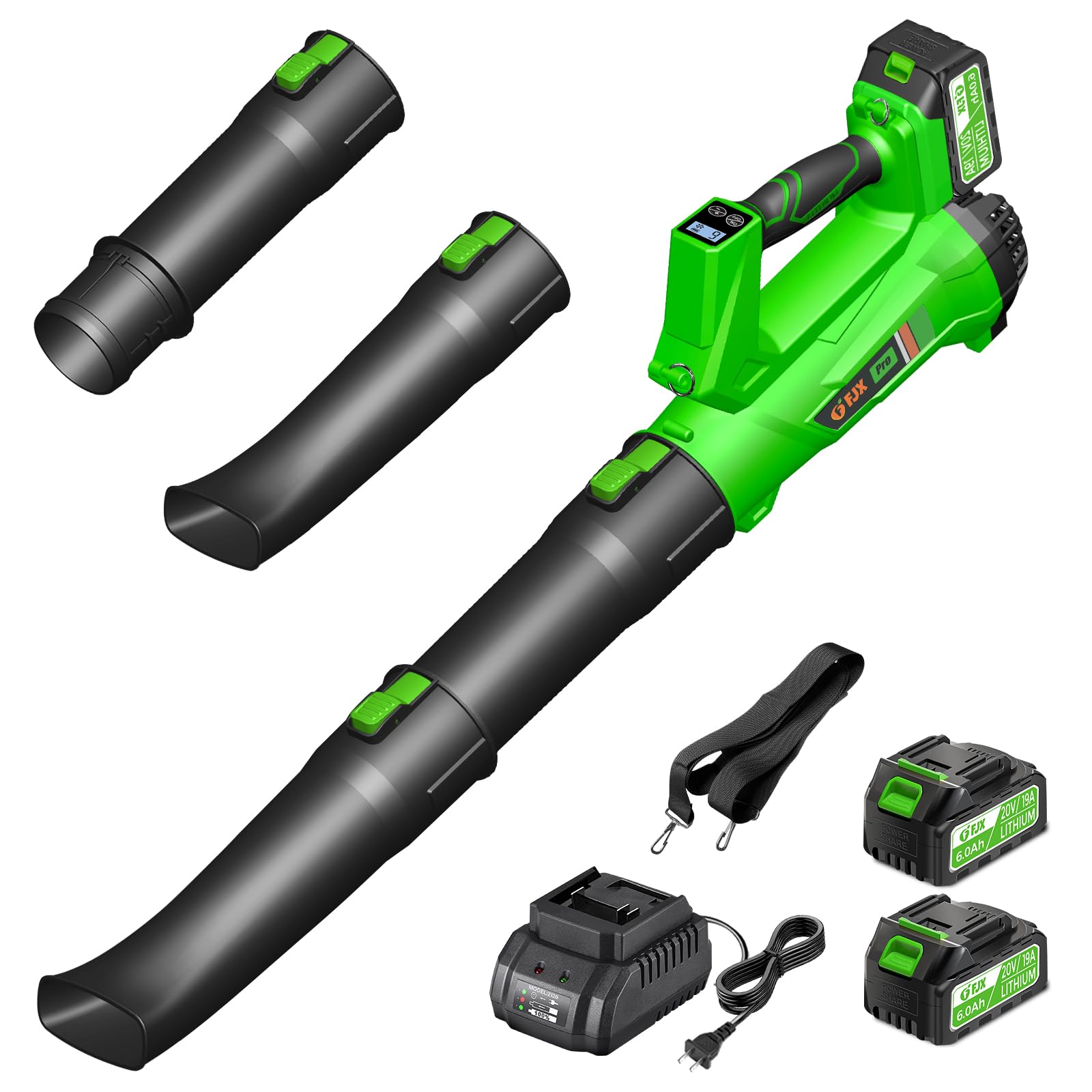 Photo 1 of Cordless Leaf Blower with Battery and Charger, 540 CFM/170 MPH Leaf Blower Cordless, 2 X 6.0Ah Electric Lawn Blower, Lightweight Battery Powered Leaf Blowers for Patio Lawn Care Outdoor Cleaning 2024