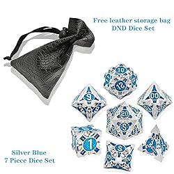 GIUADKXD DND Dice Set - Metal Polyhedron Dice Set