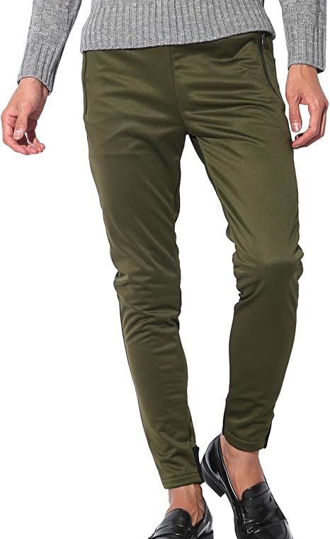 Amazon Lux Style ラグスタイル ストレッチ 裏フリース ボンディング ジョガーパンツ メンズ オリーブxl ロングパンツ 通販