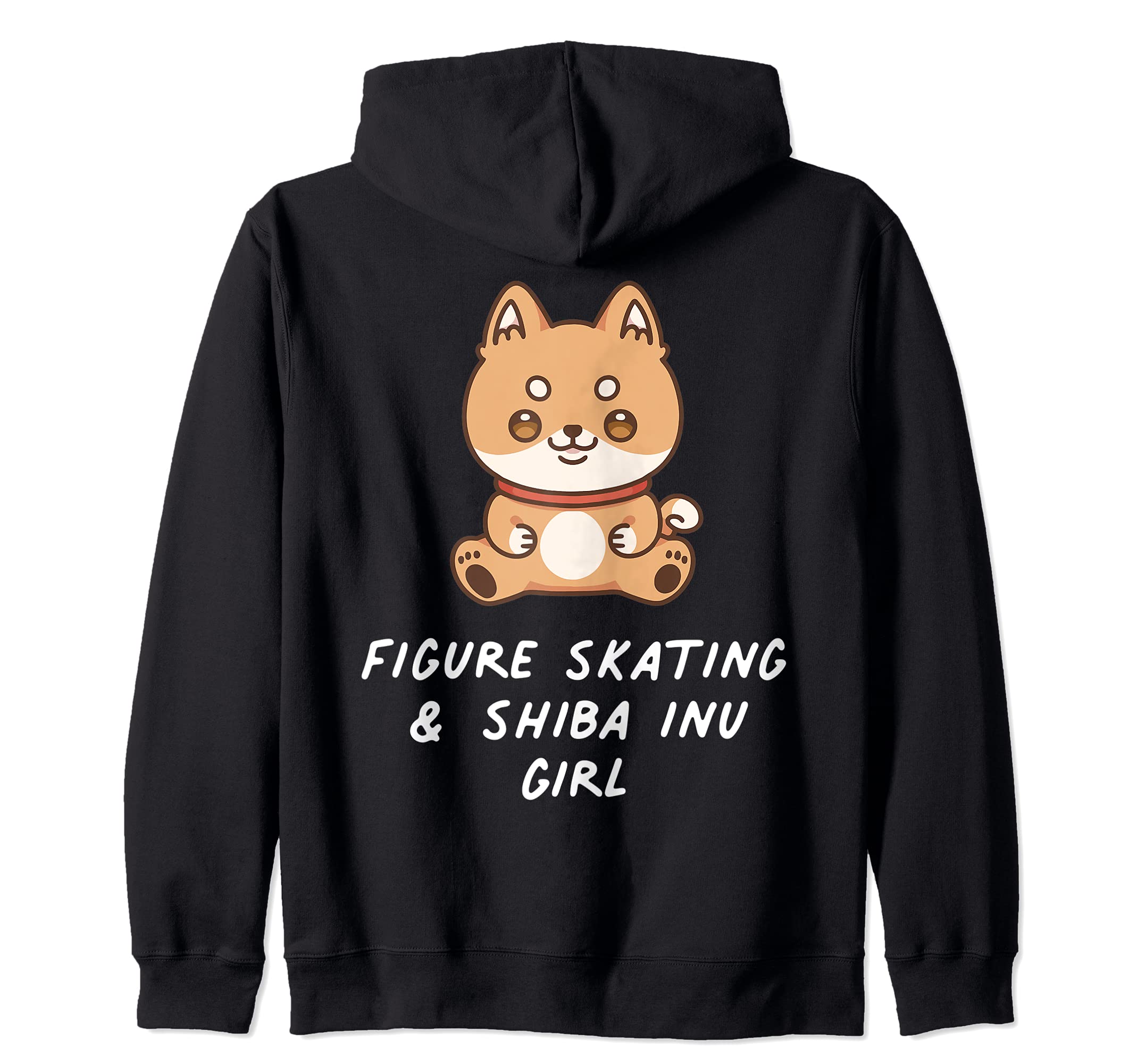 Figure Skating & Shiba Inu Girl Kawaii Sports Japanese Dog Zip Hoodie