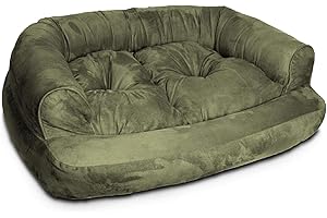 Snoozer Overstuffed Luxury Pet Sofa, Large, Olive