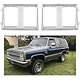Pair(2) Dual Rectangle Headlight Bezel Trim Set For 1985-1988 Ch-e-v-y GMC Pickup Blazer Suburban
