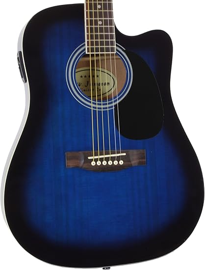 Jameson Acoustic Electric Guitar
 - Amazon Com Jameson Guitars Full Size Thinline Acoustic Electric Guitar With Free Gig Bag Case Picks Blue Right Handed Musical Instruments