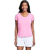 Izod Womens Shirt Active Athletic Lounge Short Sleeve Tee