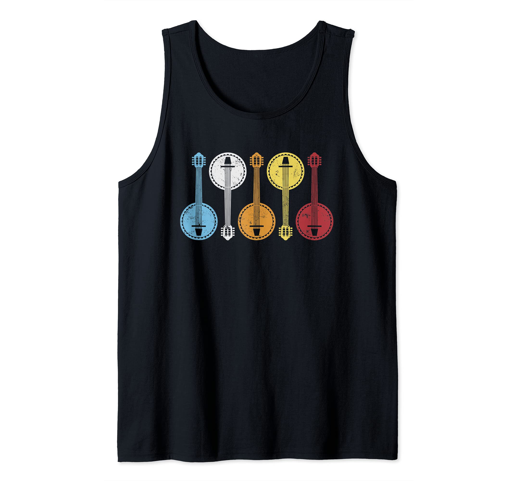 Funny Banjo Bluegrass Music Lover Banjo Guitar Tank Top
