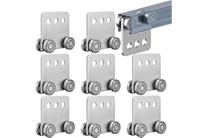 SKTREX 4 Wheel Trolley Assembly Rollers Four Bearing Trolley Assembly for 1-5/8" Wide and All 1-5/8" or Taller Strut Channel (8)