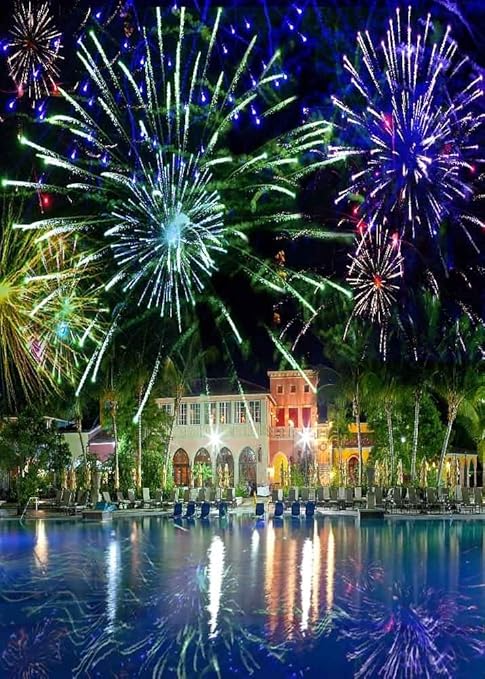 Amazon Gladsbuy 明るい花火 1 5m X 2m デジタル印刷背景 撮影事務室用背景 夜のテーマ 結婚式用背景 Cosplay用背景 Yha 138 Gladsbuy バックペーパー 背景布