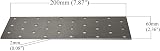 LLB Steel Timber Connector Flat Plate 200x60x2mm Galvanised 30 Holes 10pc Pack view 2