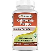 Best Naturals California Poppy 1000 mg Equivalent - 60 Capsules