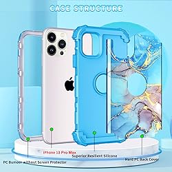 BQQFG for iPhone 13 Pro Max Case, Three Layer Heavy