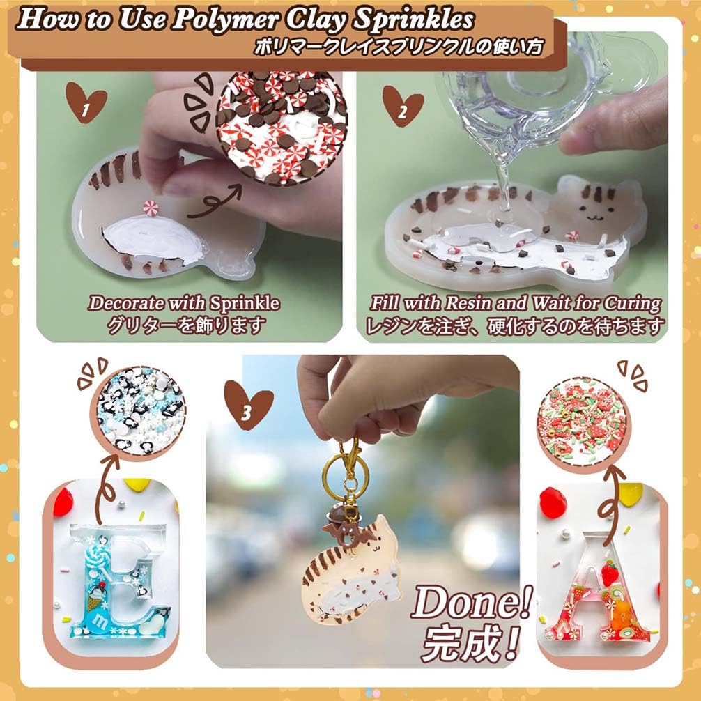 Polymer Clay Penguin Snowflake Sprinkles for Fake Dessert Cake Decor, Decoden Phone Case, Slime Projects DIY, Scrapbooking, Resin Jewelry Making Pack of 20g
