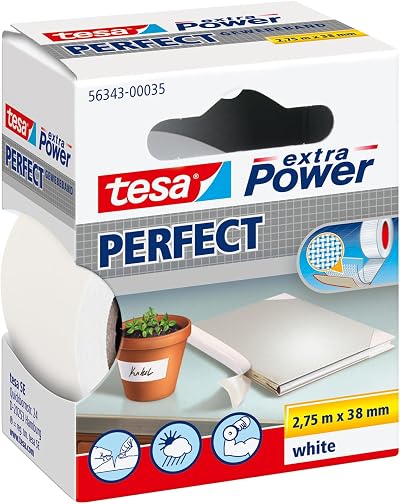 tesa Extra Power Perfect Cloth Tape 2.75 m x 38 mm White