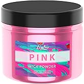 Mica Powder Pure - 3.5oz Pearl Epoxy Resin Color Pigment - Cosmetic Grade Coloring Pigment - Natural Soap Dye for Soap Making Supplies Kit, Bath Bomb Colorant, Paint, Nail Art (Pink)