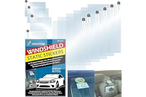 AWAVE BLOOM Windshield Sticker Applicator Electrostatic Film for Easy Application, Removal and Re-Application from Car to Car-6 Pack 5"x7",4 Pack2.4" x 3.1" Sheets