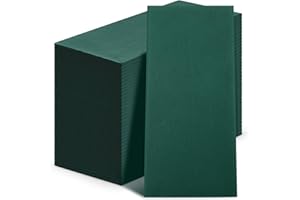 Qilery 50 Pcs Linen Feel Disposable Dinner Napkins Cloth Like Decorative Paper Napkin 17" x 12" Bulk Colored Paper Hand Towels Soft and Absorbent for Guest Bathroom Kitchen Wedding Party (Green)