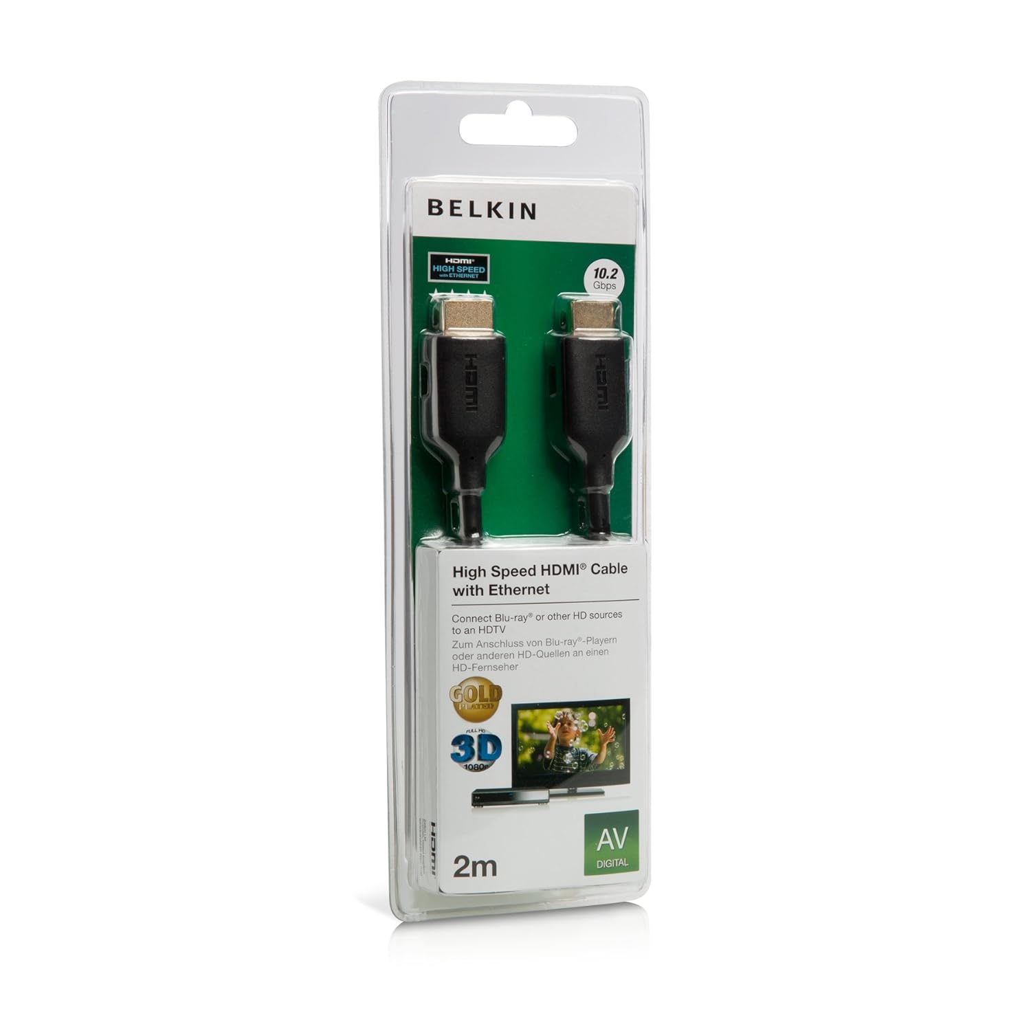 Amazon.in Buy Belkin F3Y021bf2M 2 Meter High Speed HDMI Cable with
