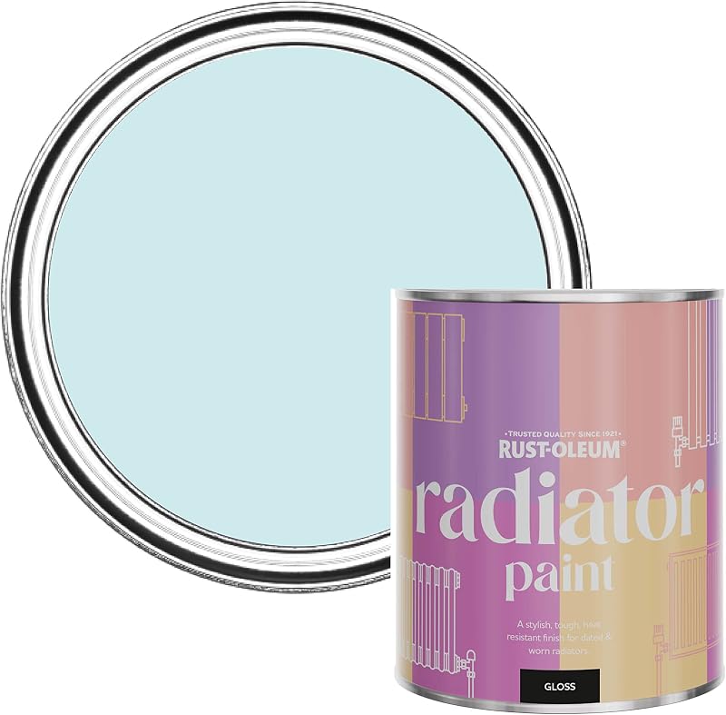 Rust-Oleum Radiator Paint Gloss Duck Egg 750ml Heat Resistant Water-Based UK