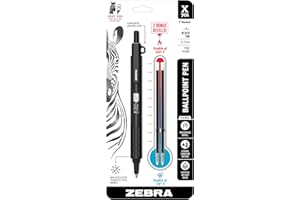 Zebra Pen, X-701 Tactical Ballpoint Pen, Writes in Extreme Conditions, Matte Black Stainless STEEL, Refillable, Lanyard Loop,