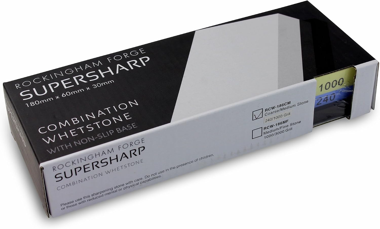 Rockingham Forge Ceramic Combination Whetstone 2-in-1 Coarse/Medium 400/1000 Grit - Image 5