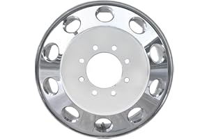 LUNEGUE New 17x6 Inch Aluminum Wheel Rims Fits for Dodge Ram 3500 Dually 2011 2012 2013 2014 2015 2016 2017 2018, Pick Up Dual Wheel Front Polished Rim