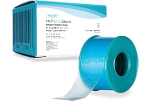 MedVance Soft Silicone Tape with Perforation for Easy Cut Size - 1" Width (1 Pack, 5 Yards)