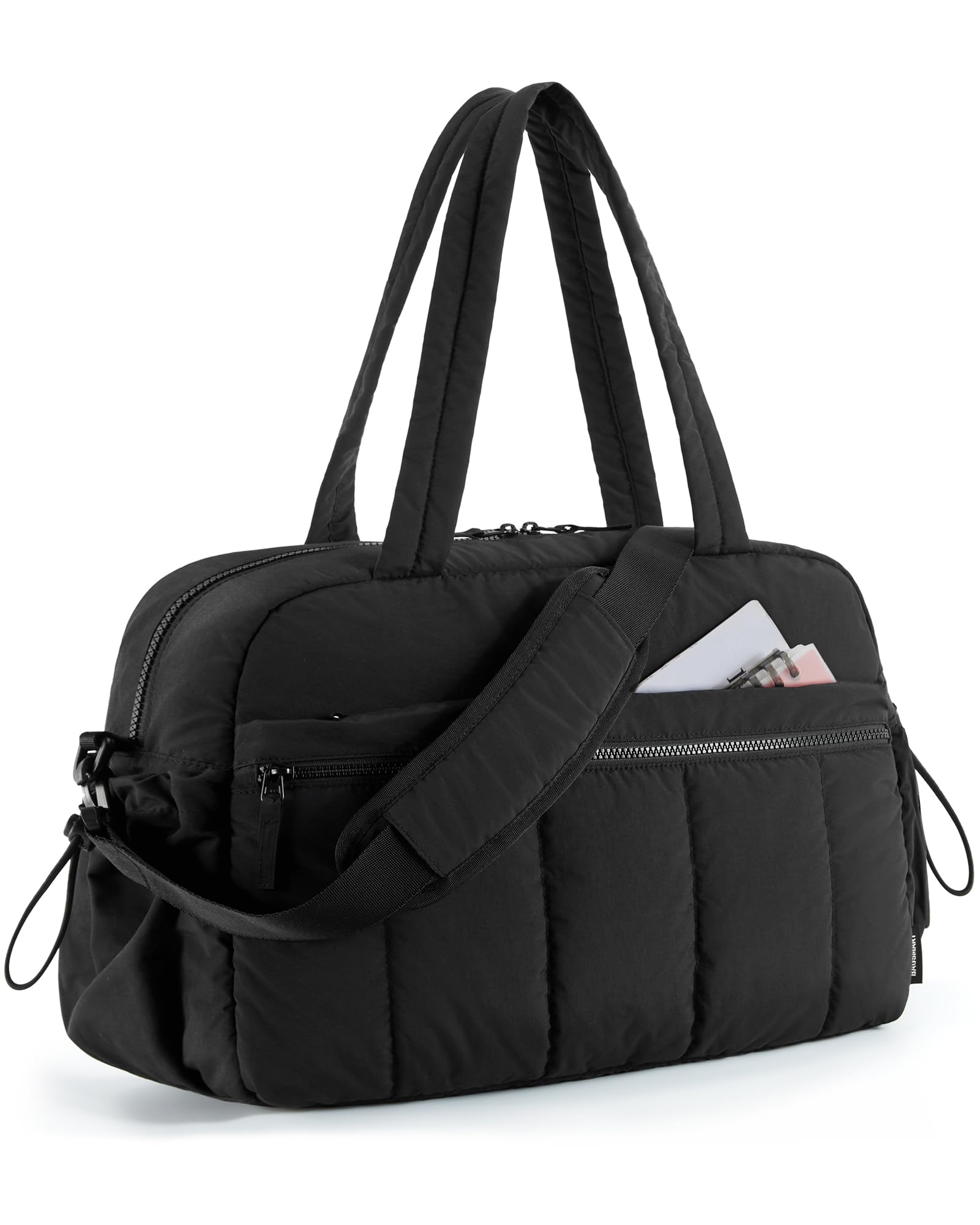 Photo 1 of BAGSMART Duffle Bag for Travel, Gym Bag for Women with Wet Pocket, Carry on Weekender Bags for Women, Water Resistant Travel Bag Duffel Bag, Black
