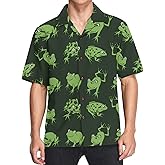 visesunny Mens Casual Button Down Short Sleeve Hawaiian Shirt Aloha Shirt