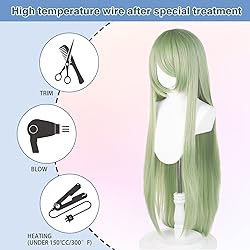 UTIEHD 100cm / 40 Inch Long Wig, Universal Anime