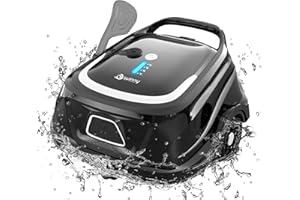 WINNY POOL CLEANER (2025 Upgraded) A1 Cordless Robotic Pool Vacuum, Automatic Pool Vacuum 120mins Running Time,Powerful Suction & Dual Filters, 2.5H Fast Charging, Ideal for Flat Above Pools Up to 1076 Sq.ft