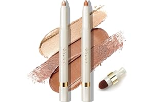 LUXAZA PRO Multi-Purpose Makeup Stick, Cream Shimmer Matte, Eyeshadow Eyeliner Highlighter Makeup Eye Brightener Contour Bronzer Eyebrow Pencil #S1M2