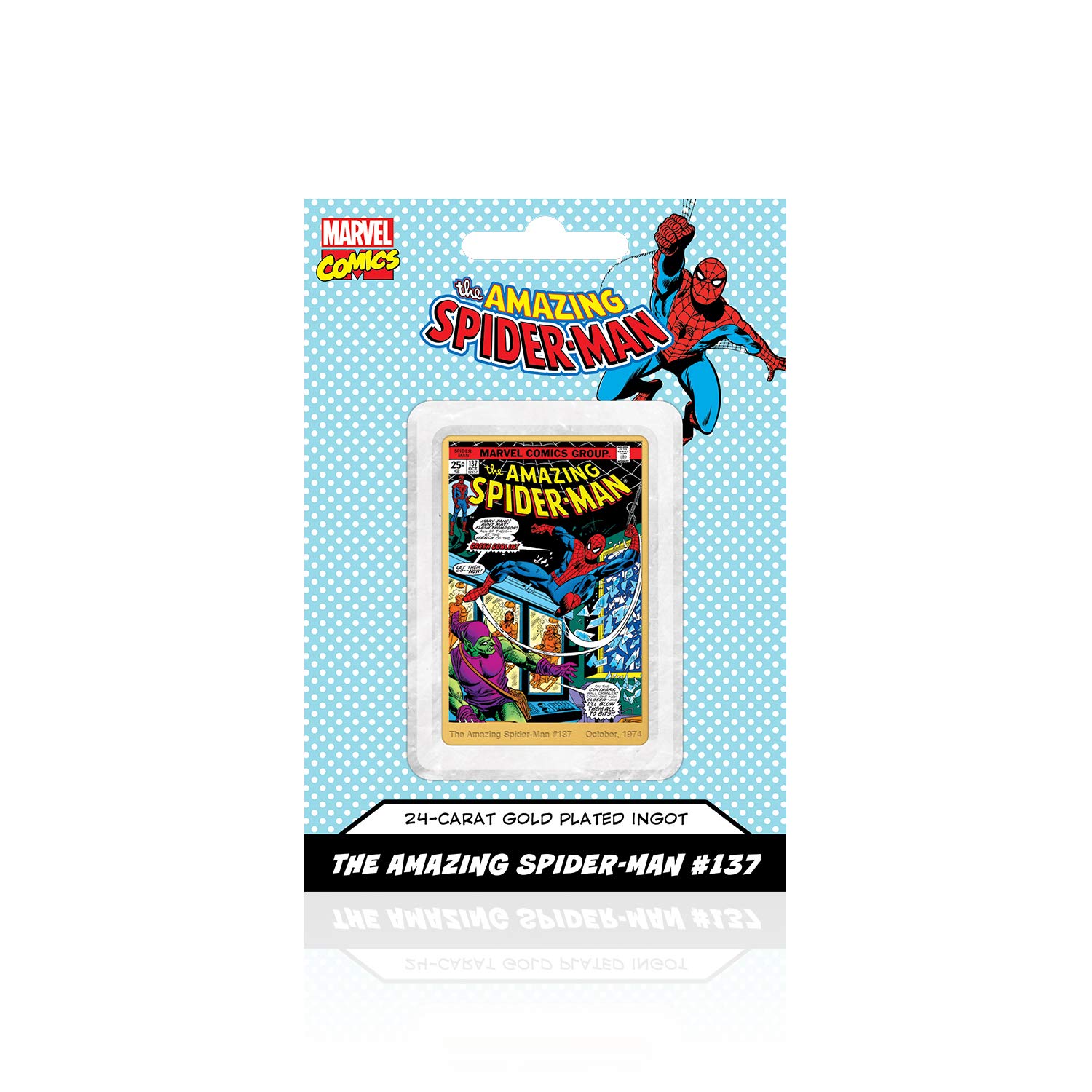 IMPACTO COLECCIONABLES Marvel Comics Spider-Man Gold Ingot Collection - 'The Green Goblin Strikes' #137