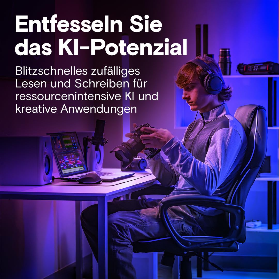 Crucial T710 SSD 4TB M.2 NVMe PCIe 5.0 x4 Gen5, bis zu 14.500 MB/s Lesen, 13.800 MB/s Schreiben, für Laptop und Desktop PC, TLC NAND, Interne Festplatte - CT4000T710SSD8-01 3