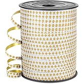 HimBen 500 Yards Curling Ribbon for Gift Wrapping, 3/16" Balloon String for Christmas Valentine Birthday Wedding Party Festival Decoration, Crafts, Flower Bouquet(Glitter Rhombus)